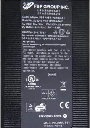 Aomoproing 24V 6.25A 150W 4PIN FSP FSP150-AAAN1 FSP150-ABA AC Adapter For PROTECH POS PS5001 STEALTH TOUCH M54 TARGA LT3010 Charger