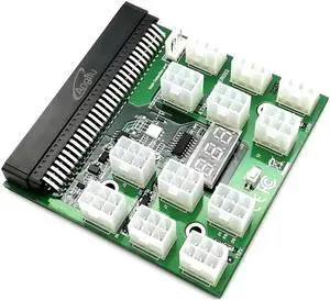 Aomoproing Angitu 6Pin Plugs Breakout Board Power Converter With Power On/Off Switch for Bitcoin Mining
