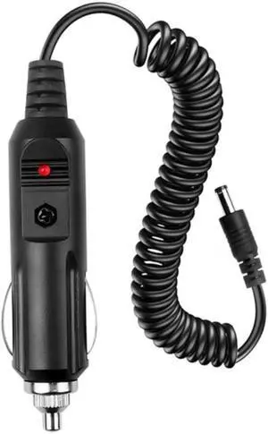 Aomoproing Encendedor de coche ranura para Cable de cargador para UV-5R UV-5RE 5RA Walkie Talkie de carga Base 12V DC de potencia de carga para la Radio de