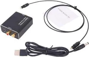 Aomoproing Digital to Analog Audio Converter Optical Fiber Coaxial Signal to Analog DAC Spdif Stereo 3.5MM Jack 2*RCA Amplifier Decoder