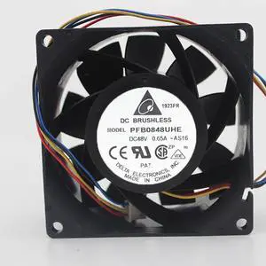Aomoproing IP55 Waterproof cooling fan for delta PFB0848UHE 8CM 8038 48V 0.65A pwm wind capacity cooling fan 80*80*38mm 7500RPM 107.3CFM