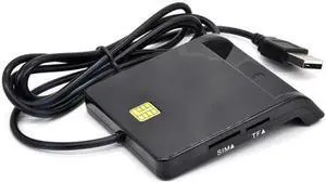 Aomoproing USB SIM Smart Card Reader for Bank Card IC/ID CAC SD TF DNIE ATM Cards USB 2.0 Card Reader for Windows 7 8 10 Linux OS