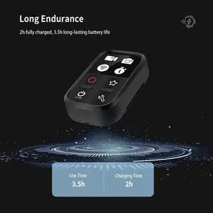 Aomoproing TELESIN 80M Wireless Remote Controller for Gopro Hero 8 7 6 5 4 3+ with Wearable and Waterproof 1M Controller