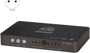 Aomoproing HDMI Converter/2D to 3D/Video Converter Left and Right Up and Down Format to 3D Suitable Projection Blu-Ray Film EU Plug