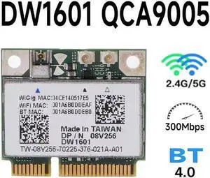 Aomoproing Wireless DW1601 QCA9005 8V256 WiGig 802.11AD 7Gbps Half Mini Wireless Card for Latitude 6430u/ E6430 / XPS 18