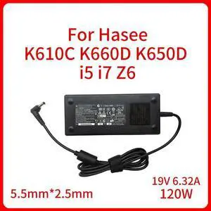 Aomoproing 120W 19V6.21A AC Adapter Charger For Hasee K610C K660D K650D i5 i7 Z6 Laptop Supply Power Adapter 5.5MM*2.5MM