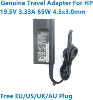 Aomoproing 19.5V 3.33A 65W 4.5x3.0mm HSTNN-DA14 Power Supply Travel AC Adapter For HP 693716-001 Laptop Charger
