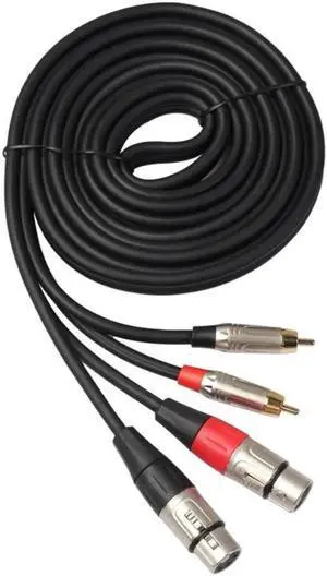 Aomoproing Dual RCA To XLR Cable, 2 RCA To 2 XLR Male HiFi Stereo Audio Connection Microphone Cable Wire Cord Path Cable