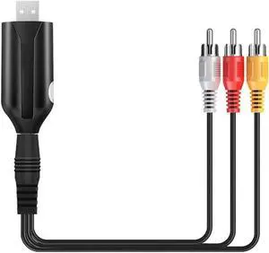 Aomoproing USB 2.0 Audio Video Capture Card AV Composite Adapter Cable 3RCA to USB Grabber Support Mac OS Windows 7/8/2000/10 Vista