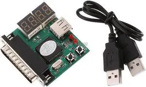 Aomoproing Computer 4-Digit Laptop PC Motherboard USB& PCI Analyser Diagnostic Test Post Card Tester for Notebook Laptop