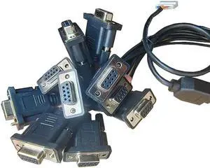 Aomoproing Car 1612268-1 32P female seat to 10 DB9PIN Serial RS232 gateway connection cable tools(1.2M)(1612268-1 32P 1PCS)