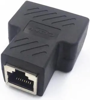 Aomoproing One Split two Way Network Ethernet Head Lan Cable Joiner Coupler RJ45 CAT 5 5E 6 6a Extender Plug Network Connector Splitter NEW