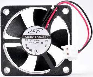 Aomoproing AD3512DB-G50 3.5cm 35mm fan 35x35x10mm DC12V 0.05A 2 lines dual ball bearing ultra-quiet micro host cooling fan