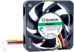 Aomoproing HA40101V4-1D01U-G99 4cm 40mm fan 40x40x10mm DC12V 0.43W 3 lines magnetic suspension ultra-quiet micro cooling fan