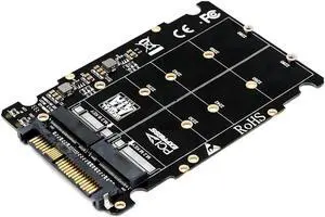 Aomoproing 2 in 1 M.2 NVMe SATA U2PCB M.2 NVME SSD Key M Key B SSD to U.2 SFF-8639 Adapter PCIe M2 Converter Desktop Computer Parts
