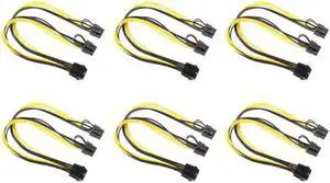 Aomoproing 6PCS PCIE 8 Pin To Dual 8 (6+2) Pin Cable Graphic Card Adapter Power Supply Cable PCI-Express Cable Splitter Cable Aomoproing 6PCS PCIE 8 Pin To Dual 8 (6+2) Pin Cable Graphic Card Adapter Power Supply Cable PCI-Express Cable Splitter Cable