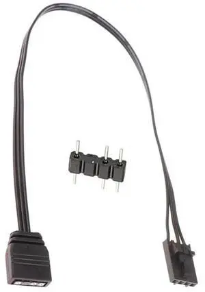 Aomoproing For 4PIN RGB to Standard ARGB 3-Pin 5V Adapter Connector RGB Cable 25cm