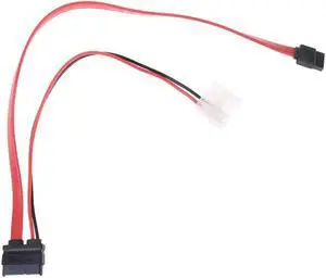 Aomoproing 7 + 6 Pin Slimline SATA Cable for Slim Laptop SATA DVD CD-RW Drive Power Adapter Cable Notebook Optical Drive Cable Line