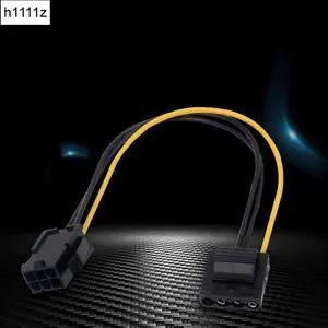Aomoproing  Molex To PCI-E Power Adapter IDE 4Pin 4 Pin Female to 6 Pin Female 6Pin Graphics Video Card Converter Cable 1pcs 1 pcs wholesale