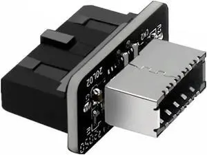 Aomoproing FOR USB 3.0 (3.1 Gen 2) 19 Pin Header to USB 3.1 Type-E to 20 Pin A-Key Adapter for Type C Front Panel Chassis Bracket