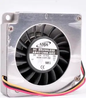 Aomoproing AB4512MB-GD2 4.5cm 45mm 45x45x10mm DC12V 0.15A 3 lines double ball bearing aluminum housing blower cooling fan for 3D printer