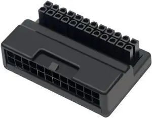 Aomoproing FOR ATX 24 Pin To 90 Degree Power Plug Adapter Mainboard Motherboard Power Supply Cable Connectors DIY Mounting Accessessory