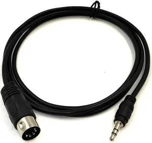 Aomoproing MIDI Cable, 1.5M/5Ft 5-Pin DIN Plugs Male to 3.5mm 1/8 inch TRS Male Jack Stereo Plug Converter Cable Audio Cable (DIN-3.5mm) Aomoproing MIDI Cable, 1.5M/5Ft 5-Pin DIN Plugs Male to 3.5mm 1/8 inch TRS Male Jack Stereo Plug Converter Cable Audio Cable (DIN-3.5mm)