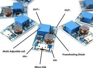 Aomoproing 10pcs dc to dc Step up Boost Converter, MT3608 with Mico USB, DC Voltage Regulator, Step Up Boost Converter Power Supply