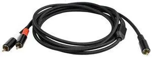 Aomoproing For RCA Y Adapter Cable Subwoofer Y Cable 1X RCA to 2X RAC Audio Cable 1 Rca to 2 Rca Power Amplifier Audio Cable,5 Meter