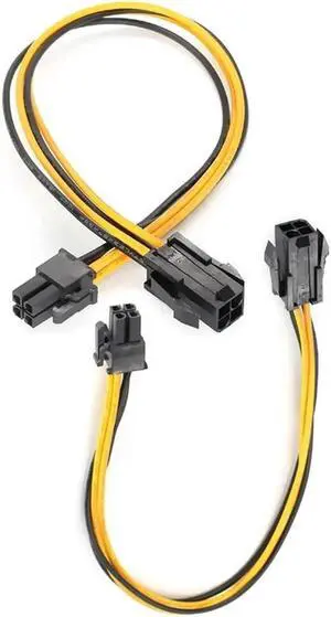 Aomoproing FOR 2Pack CPU 4 Pin Extension Power Cable Motherboard ATX For Power Supply PSU 8 Inch