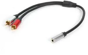 Aomoproing For RCA Cable 2RCA Male to 3.5mm Female Audio Aux Cable 3.5mm Jack Rca Cable for Phone Home Theater DVD 2RCA Audio Cable