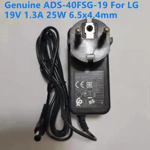Aomoproing EU Plug 19V 1.3A 25W 6.5x4.4mm ADS-40FSG-19 AC Adapter For LG LCAP26-E E1948S E2249 24M35DB Monitor Power Supply Charger