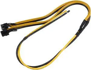Aomoproing FOR Graphic Card Power Supply Cable 1 To 2 6P+2P Miner Adapter Cable 8Pin GPU Video Card Wire 10AWG+16AWG Cables For Mining