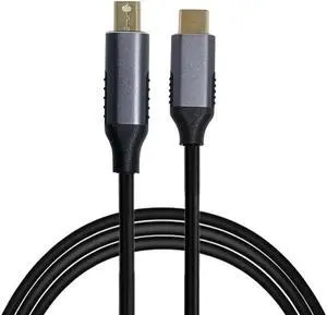 Aomoproing USB 3.1 Type C USB-C Source to Mini DisplayPort DP Displays Male 4K Monitor Cable for Laptop 1.8m
