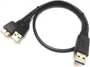 Aomoproing FOR USB 3.0 dual Power Y Shape 2 x Type A TO Micro B Cable External Hard Drive Disk Aomoproing FOR USB 3.0 dual Power Y Shape 2 x Type A TO Micro B Cable External Hard Drive Disk