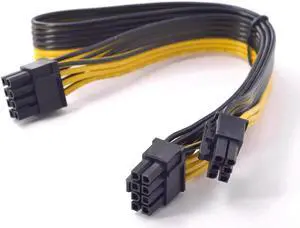 Aomoproing  PCI express GPU 6pin to Dual 6+2Pin 8 Pin Power supply Cable PCI express Graphics card 2 ports 8pin to 6Pin power cord 16AWG