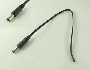 Aomoproing FOR 5pcs CCTV Surveillance Camera DC Power Supply 5.5mm x 2.1mm Male Plug Cable 1FT