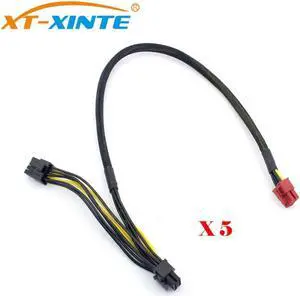 Aomoproing XT-XINTE 5PCS PCI-E 8pin to Dual 8pin Power Cable Graphics Card Modular Cable Adapter 18AWG Wire 50cm for Antec ECO TP NP Series