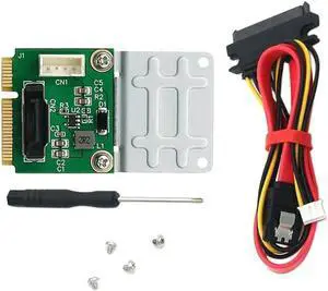 Aomoproing FOR MSATA To SATA 2.5 Inch Adapter Board With 2.0PH SATA To SATA7+15 Female Adapter Cable (5V Power)