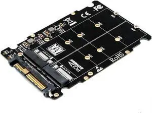 Aomoproing Adapter Riser M.2 SSD To U.2 Adapter 2in1 M.2 NVMe + M.2 SATA NGFF SSD To PCI-e U.2 SFF-8639 Adapter PCIe M2 Converter Card
