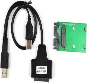 Aomoproing FOR Mini PCIe mSATA 3x5 SSD to 1.8 micro SATA Adapter card + USB micro SATA cable 7+9PIN 13PIN USB TO SSD USB TO MINI PCIE