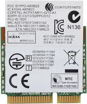 Aomoproing Atheros AR5B22 Dual band Wireless Half Mini PCI-E card 300Mbps Laptop WiFi Bluetooth BT 4.0 COMBO PCI-e Network Wlan Adapter