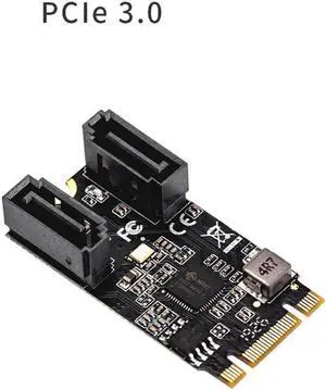 Aomoproing 2 Port SATA III 6gb/s M.2 21x41mm M Key and B Key Controller Adapter Card SATA 6G Internal
