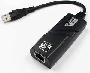 Aomoproing Wired 10/100/1000Mbps USB 3.0 to Gigabit Ethernet Adapter USB to RJ45 Network Card (10/100/1000) Mbps for Windows 10 PC