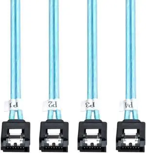 Aomoproing SAS Internal 4 SATA Host to 4 SATA 7pin Target Hard Disk 6Gbps Data Server Raid Cable 50cm zihan