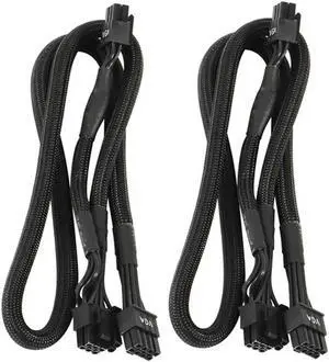 Aomoproing FOR 2Pack 8 PIN TO Dual 8 Pin 6 PIN PCIE VGA Power Supply Cable for G2 G3 G5 P2 T2 GS G+ 650 750 850 1000