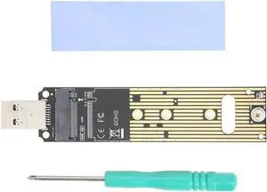 Aomoproing NVMe to USB Adapter RTL9210 Chip M.2 PCIe M Key HDD Case with USB Cable Pouch New SSD to to USB 3.1 Type A Reader(Without Adapter)