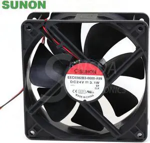 Aomoproing For Sunon EEC0382B3-0000-A99 12038 120mm 12cm DC 24V 3.1A 2-wire -pin server inverter case axial cooling fans