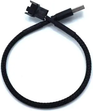 Aomoproing USB To 4Pin Computer Fan Adapter Cable 5V To 12V Power Cable Connector 4pin Fan To USB Adapter 30CM