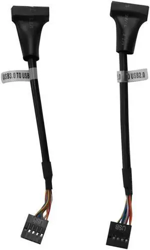 Aomoproing FOR 2 Pcs USB 3.0 Header To USB 2.0,USB 3.0 To USB 2.0 Motherboard Adapter Cable,19 Pin USB3.0 Male To 9 Pin USB2.0 Female